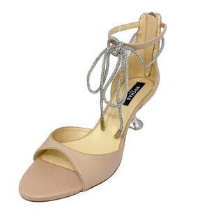 Rochas Paris Womens Nappa Carne Icon Heels EU 38 US 8 Nude Tan Leather EUC